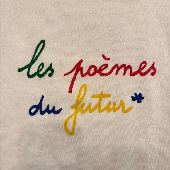 SÉZANE X JCC+ LES POÈMES DU FUTUR SWEATSHIRT White Size Small - Picture 4 of 7